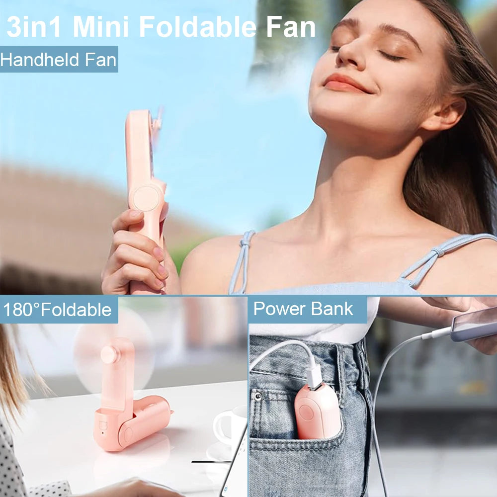 Portable Fan 2000mAh USB Rechargeable